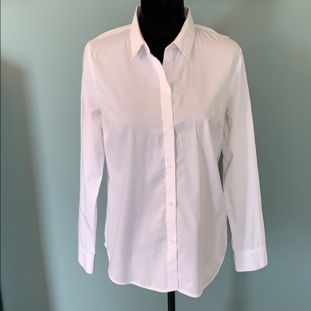 White Long Sleeve Button Down